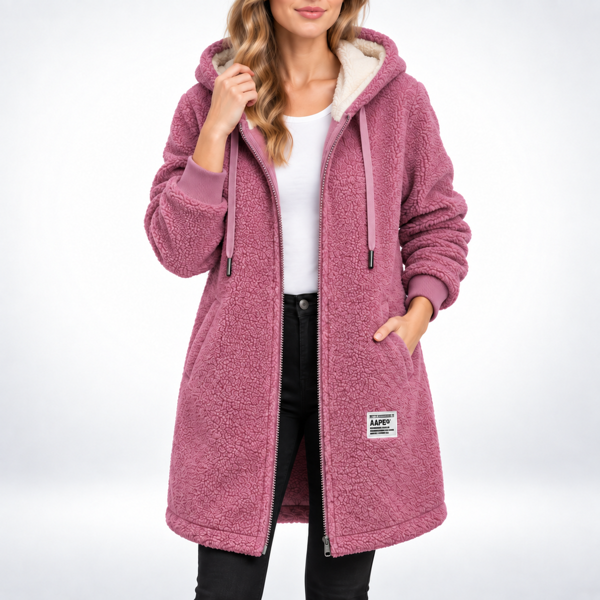 Celrien | Birgitta Women's Fleece Jacket with Hood & Pockets