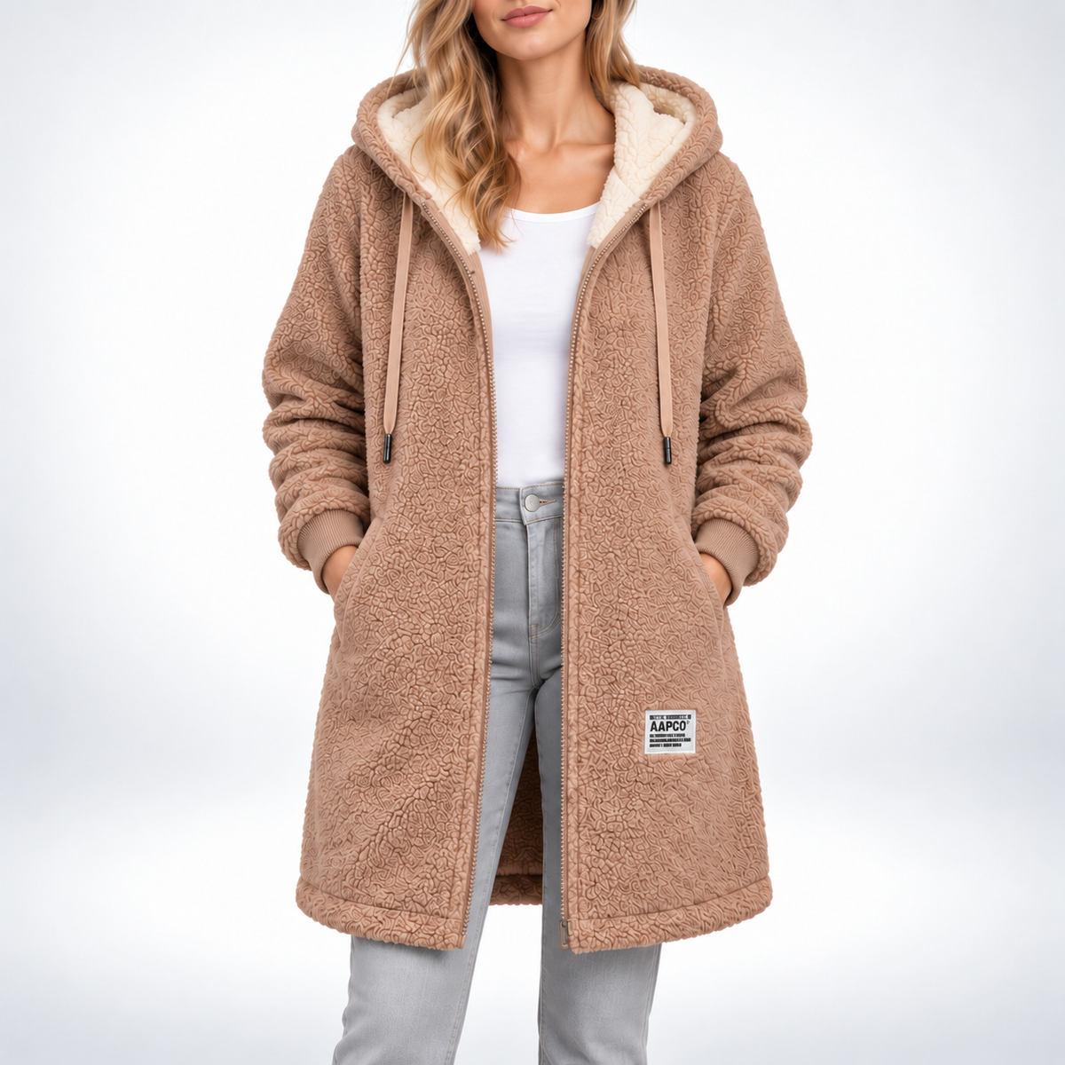 Celrien | Birgitta Women's Fleece Jacket with Hood & Pockets
