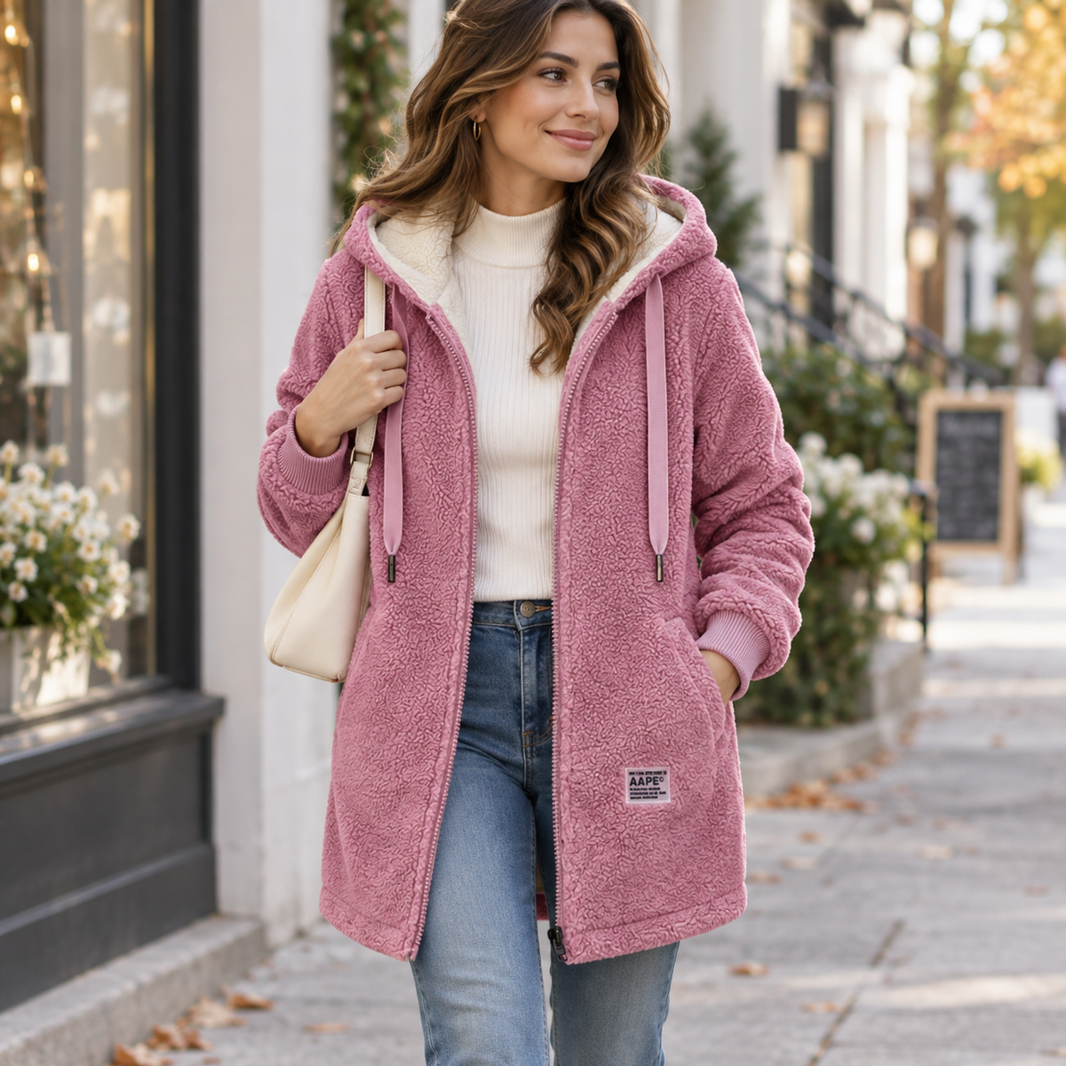 Celrien | Birgitta Women's Fleece Jacket with Hood & Pockets