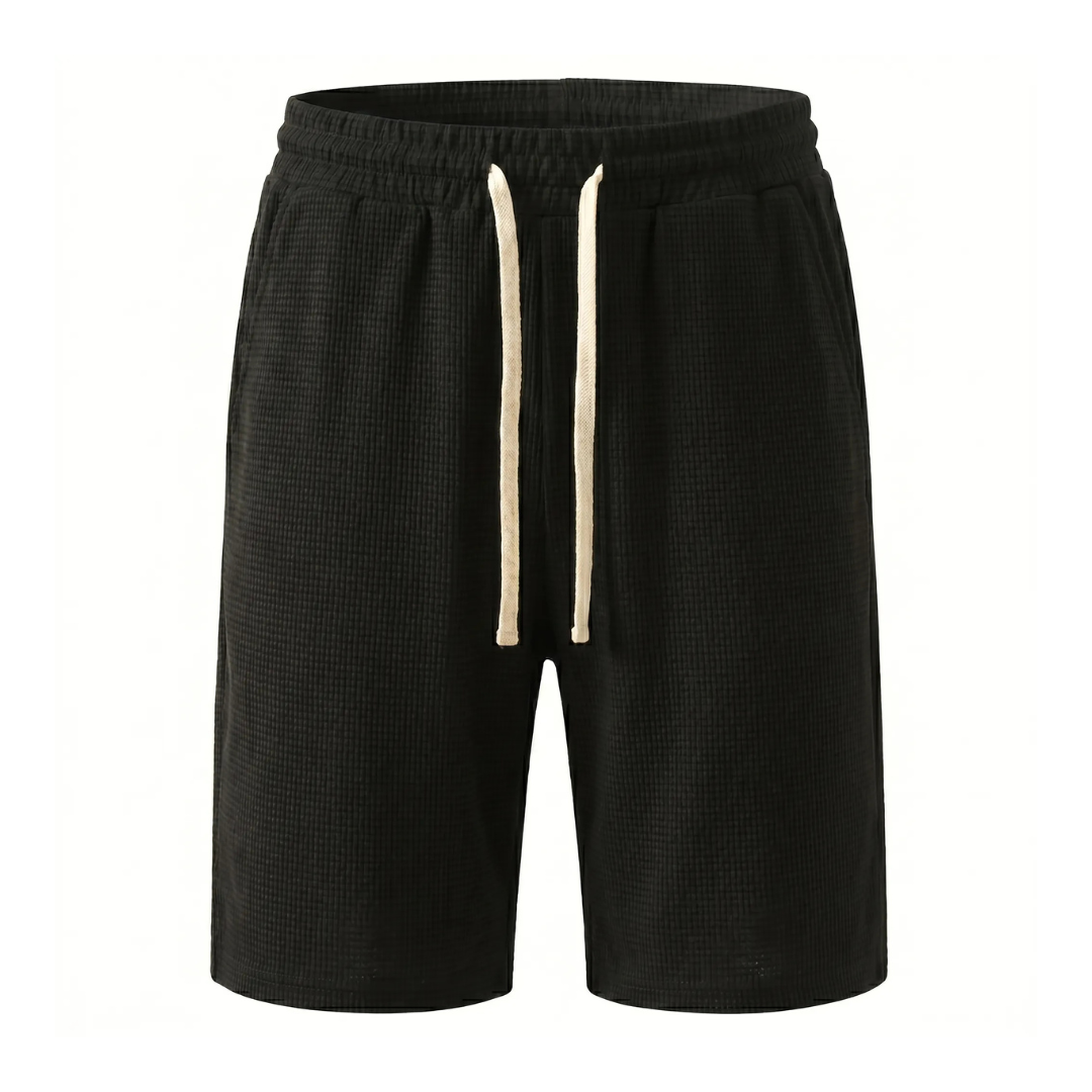Celrien | Men’s Waffle Drawstring Shorts Loose Comfort Vacation Wear