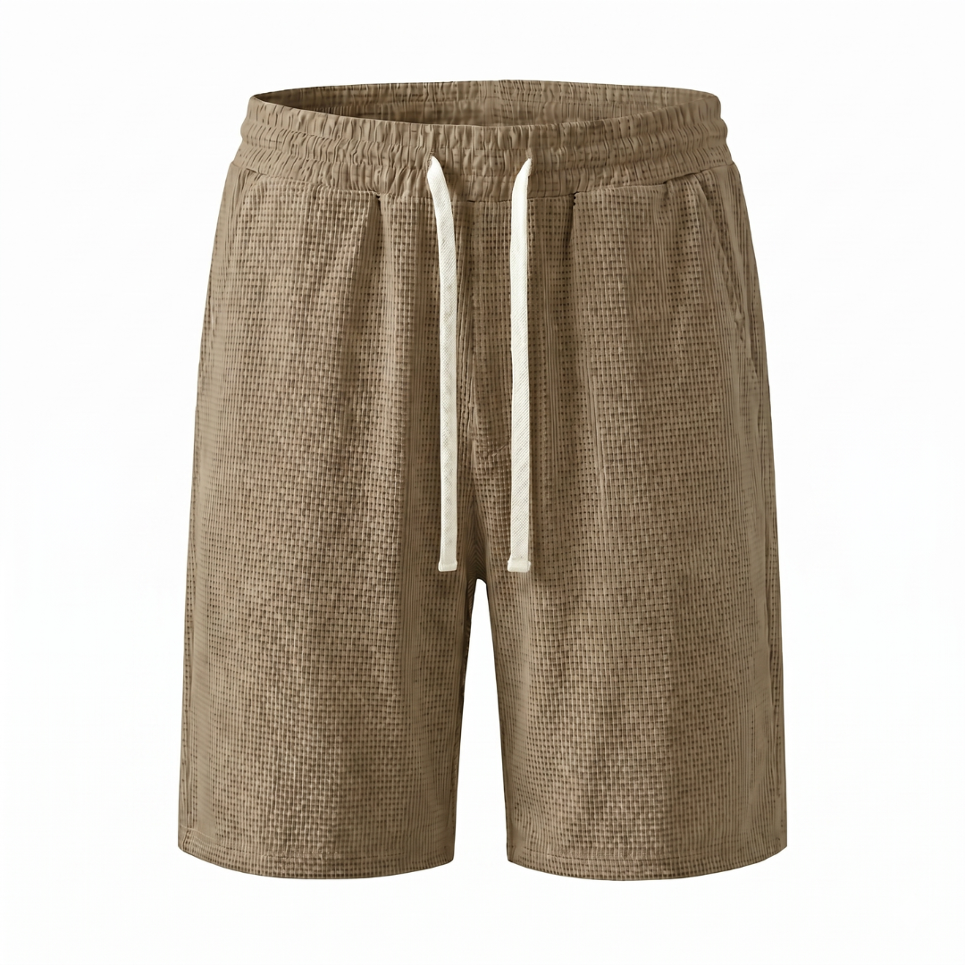 Celrien | Men’s Waffle Drawstring Shorts Loose Comfort Vacation Wear