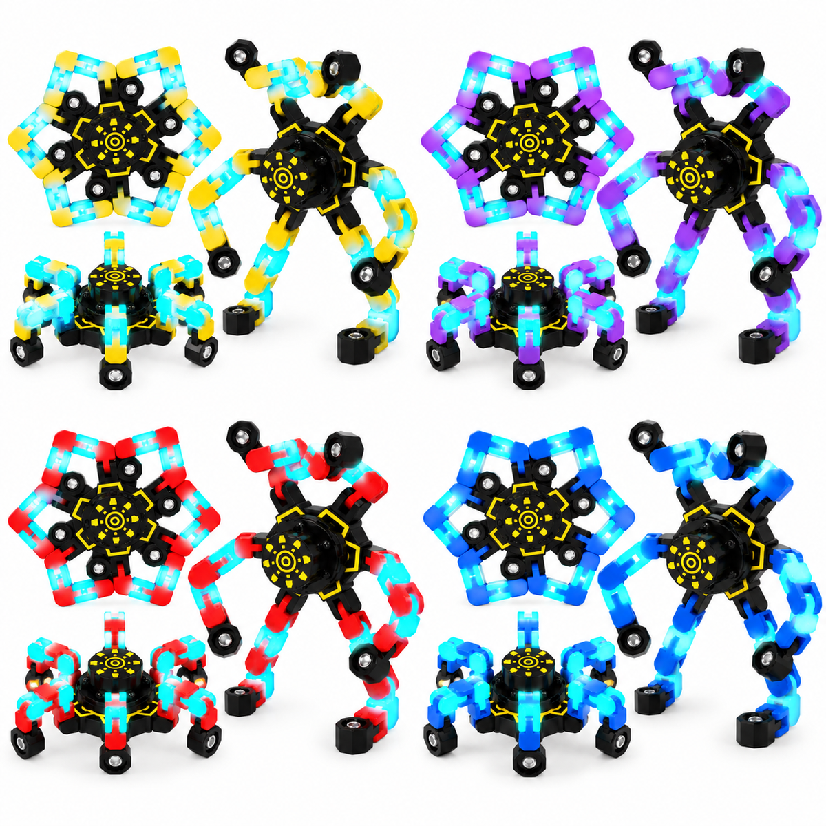 Transformable Robot Fidget Spinner for Stress Relief
