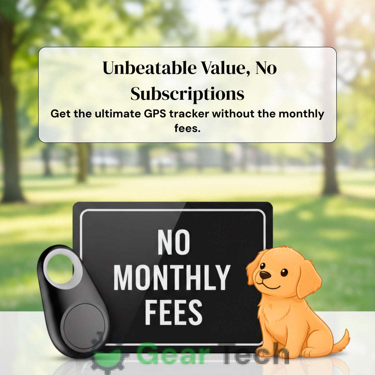 Dog GPS Tracker No Monthly Fees, Real-Time Location Updates