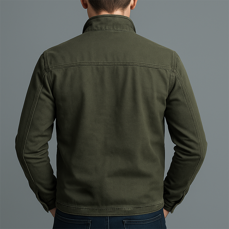 Men's Vintage Zip Jacket – Stand-Collar Autumn Winter Layer for Everyday Wear