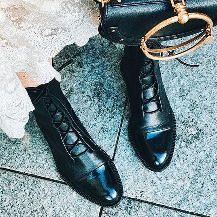 Elegant Lace-Up Ankle Boots