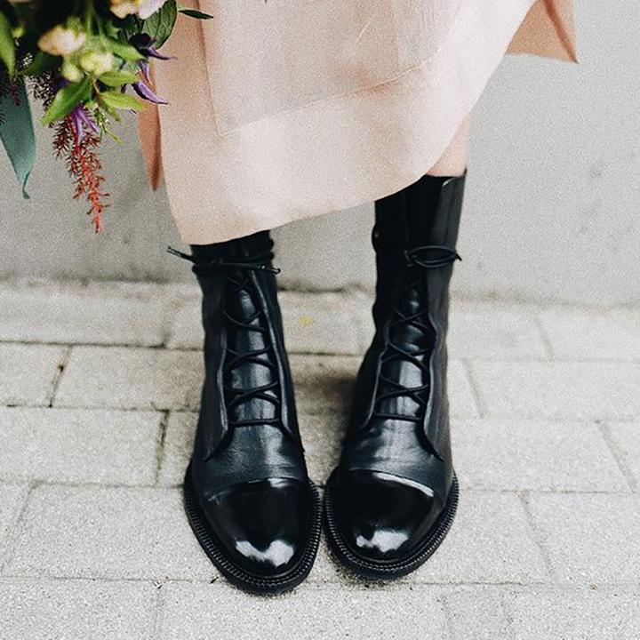 Elegant Lace-Up Ankle Boots