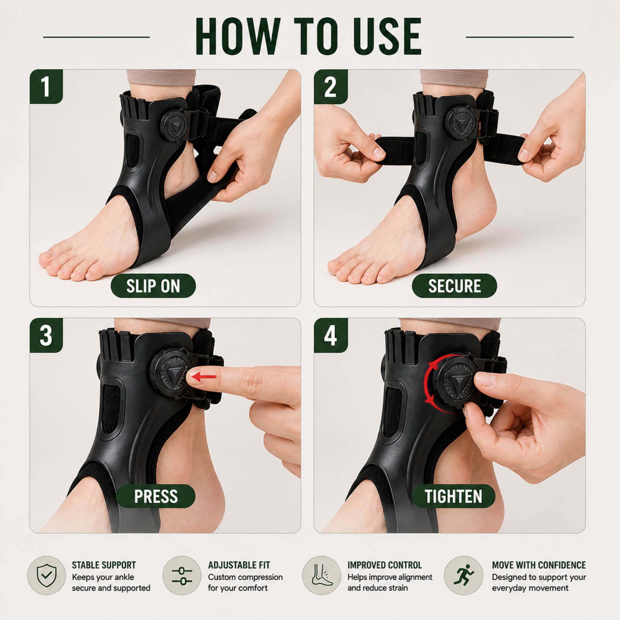 Celrien | OrthoLift Adjustable Ankle Stabilizing Brace