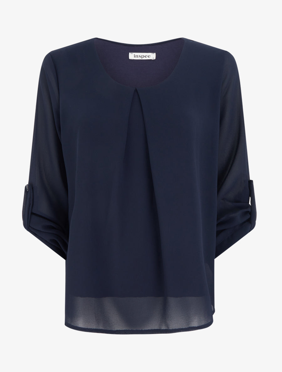 Voile Round Neck Top
