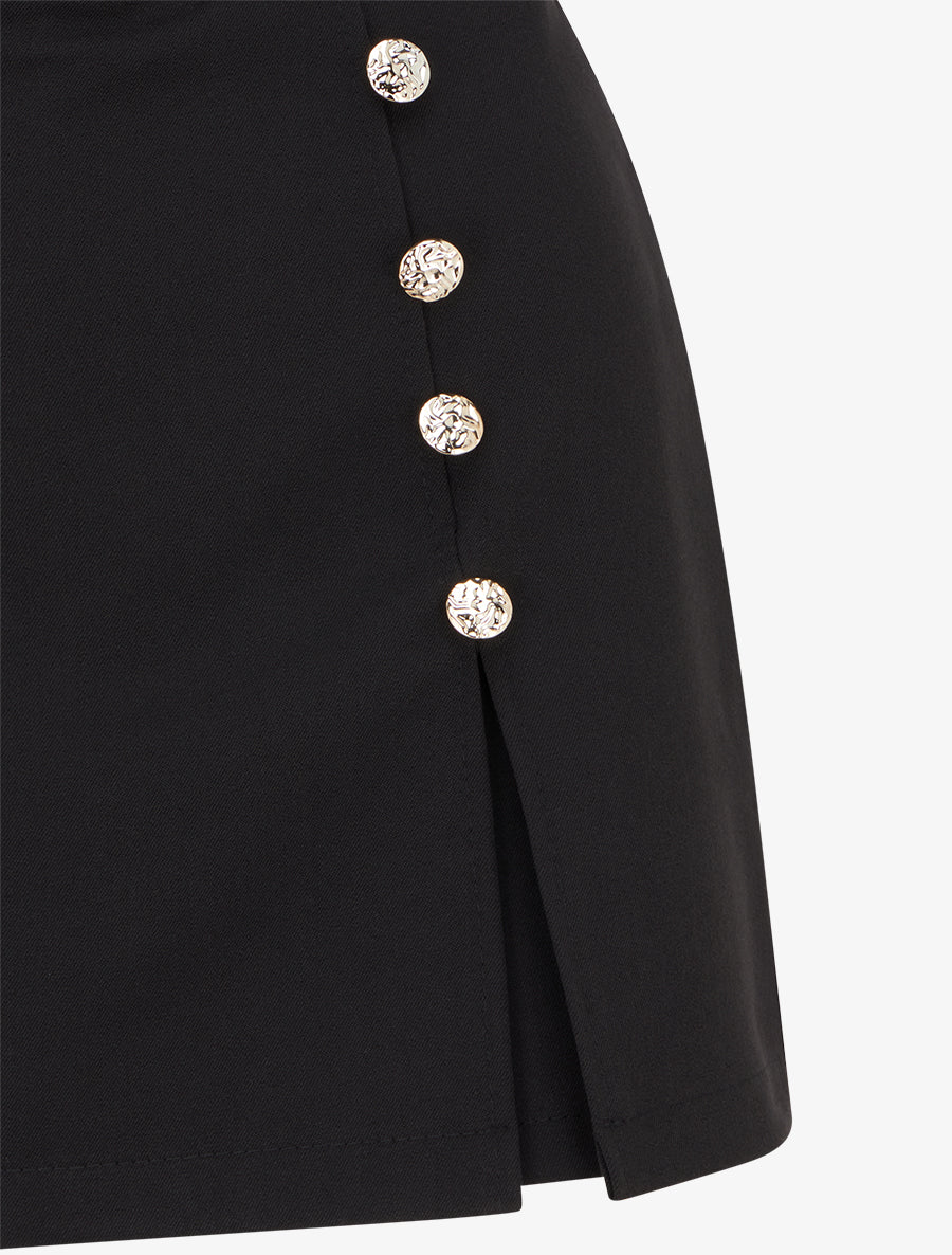 High-Waisted Skort with Slit