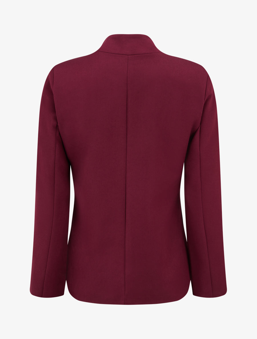 Fitted Blazer with Shoulder Pads