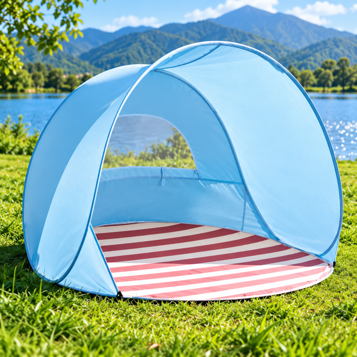 Baby Beach Tent | UPF 50+ Pop-Up Sun Shelter – Sky Blue