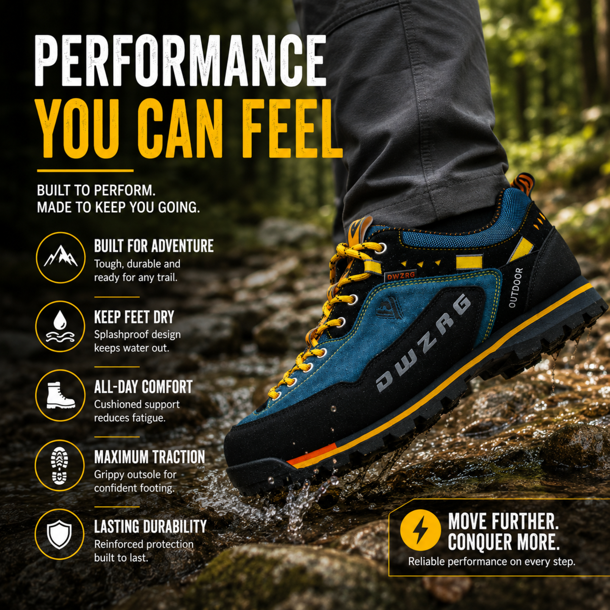 Celrien | Trailvex Low Cut Splashproof Hiking Shoe