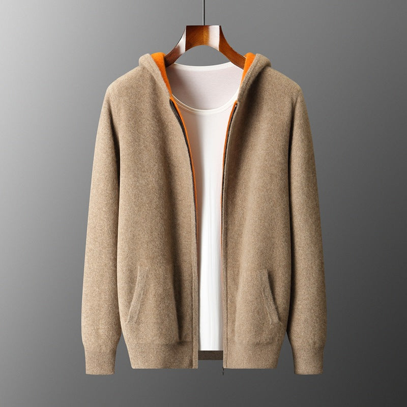 Reversible Cashmere Zip Jacket