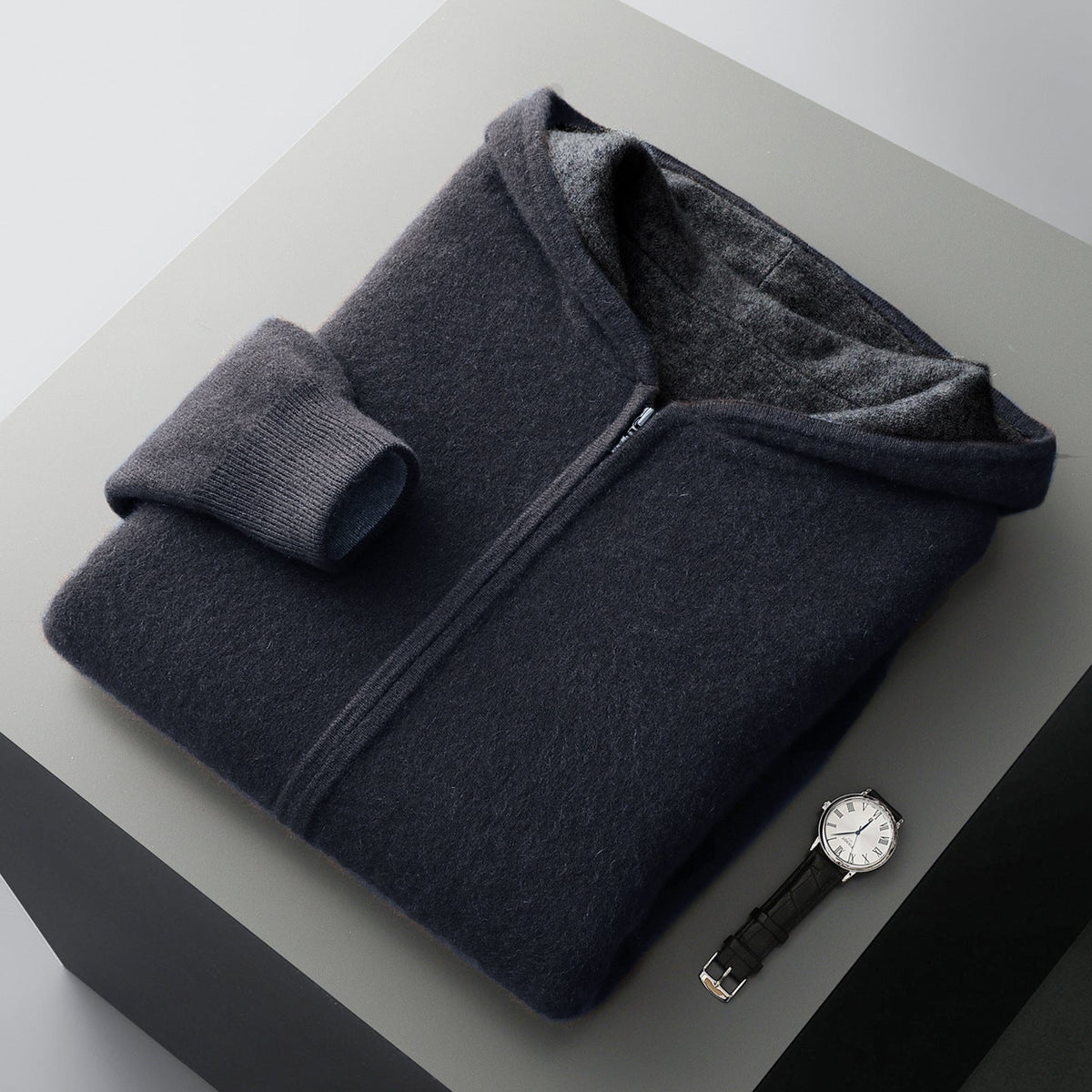 Reversible Cashmere Zip Jacket