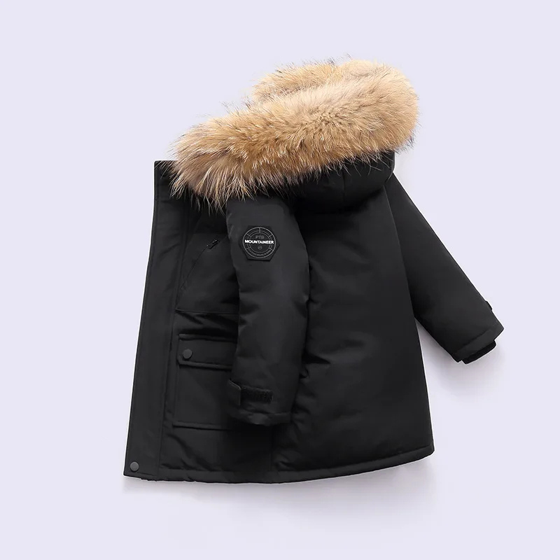 Warm Winter Coat with Plush Fur Trim