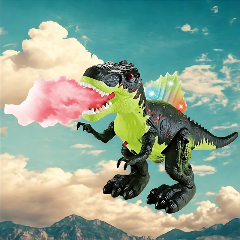 Light-Up Walking Dinosaur with Roar & Smoke Effect