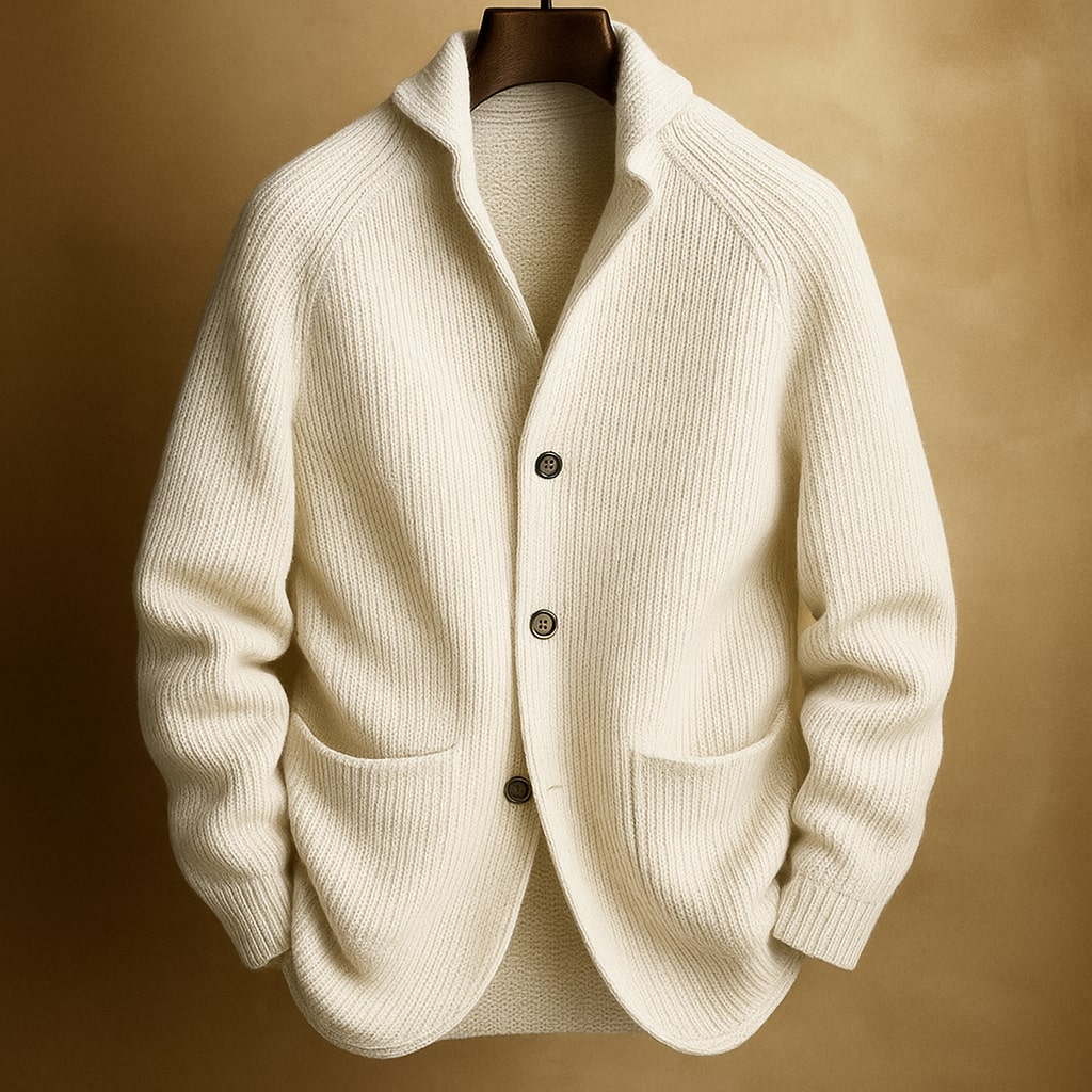 Hugo Ribbed Wool Cardigan
