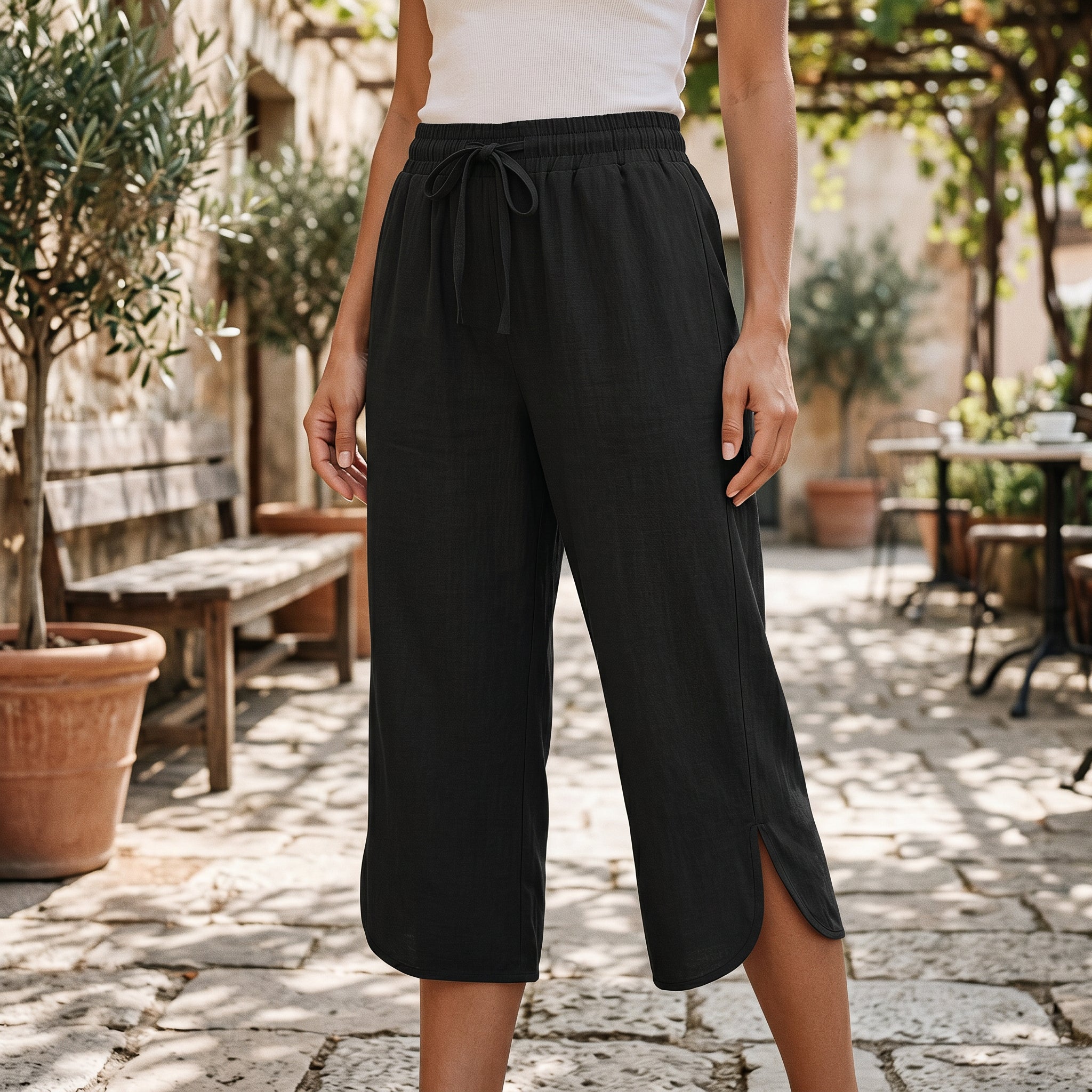 Celrien | Women's Lightweight Comfortable Cargo Capris for Ladies