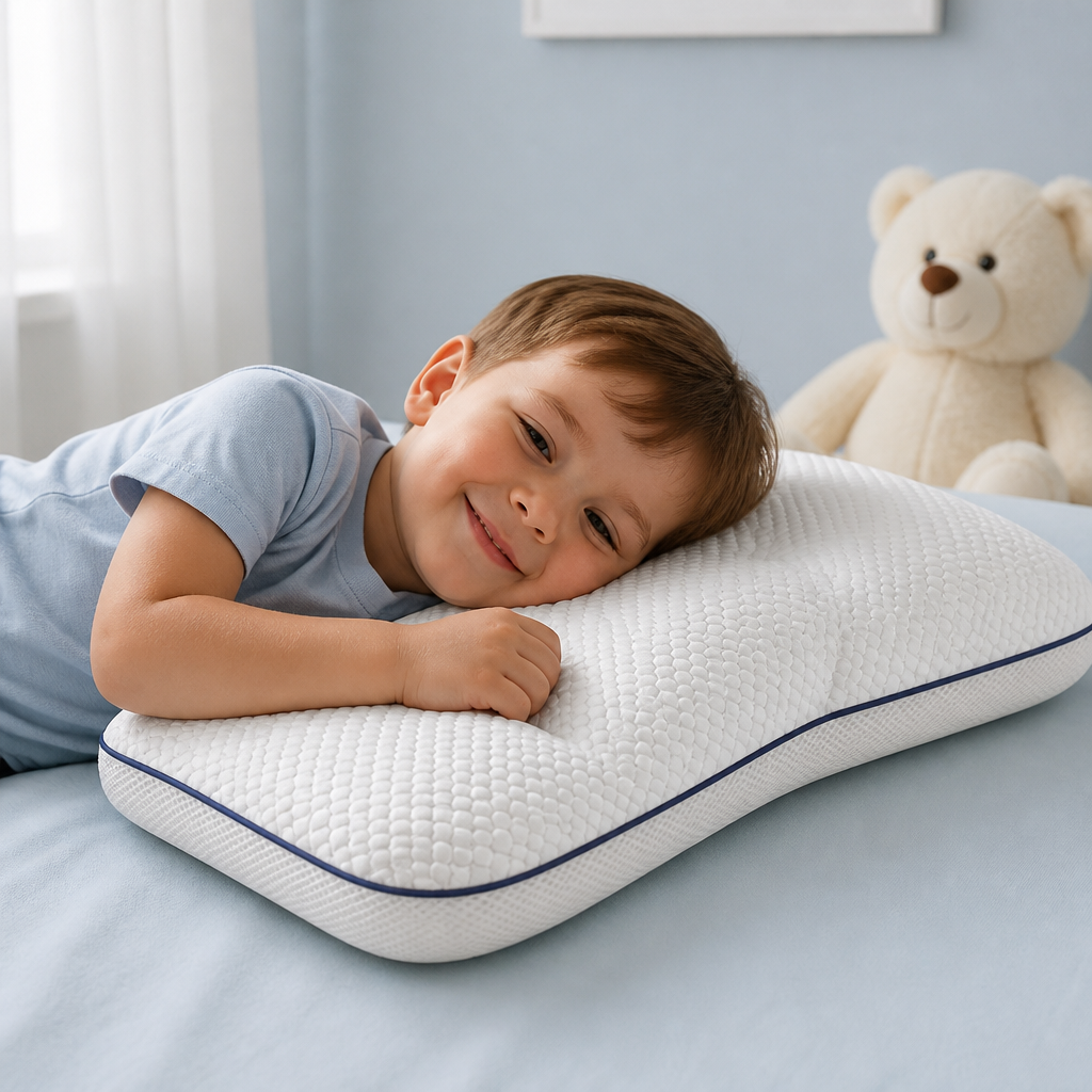 Ergonomic Children's Memory Foam Pillow with Neck Support