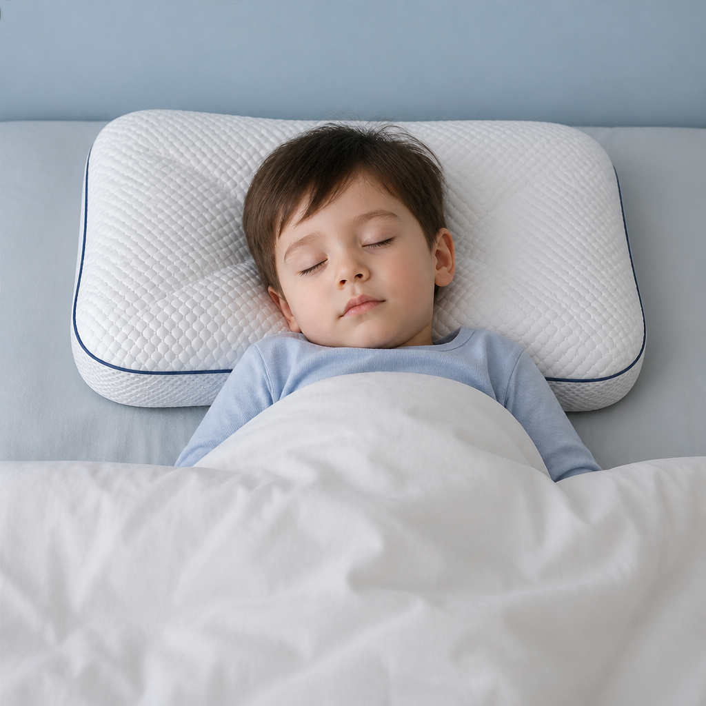 Ergonomic Children's Memory Foam Pillow with Neck Support