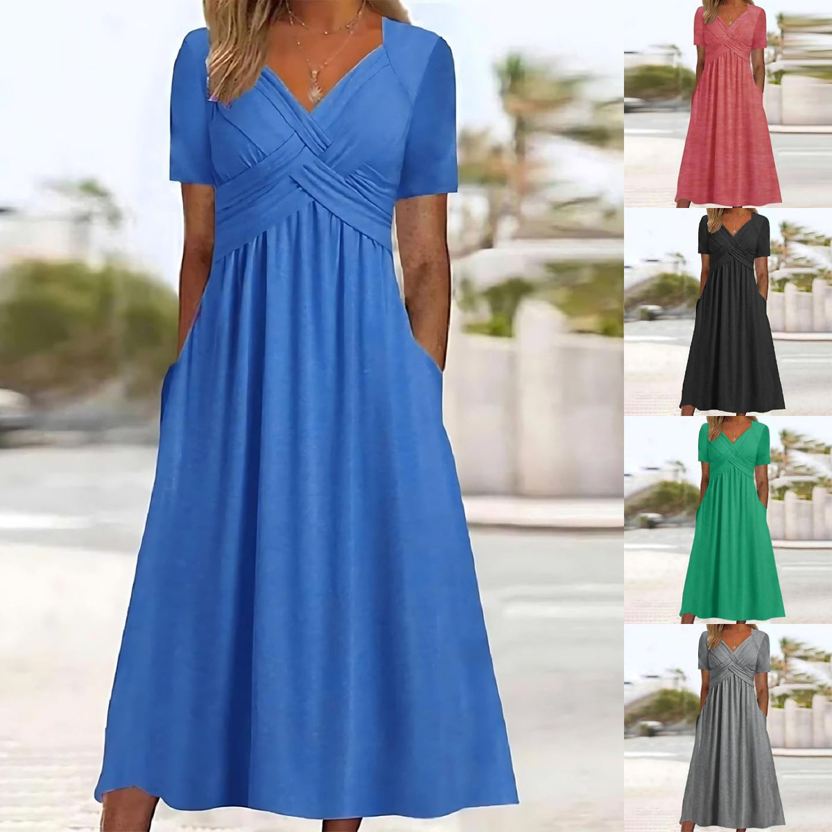 Elegant Dress with Tummy Coverage