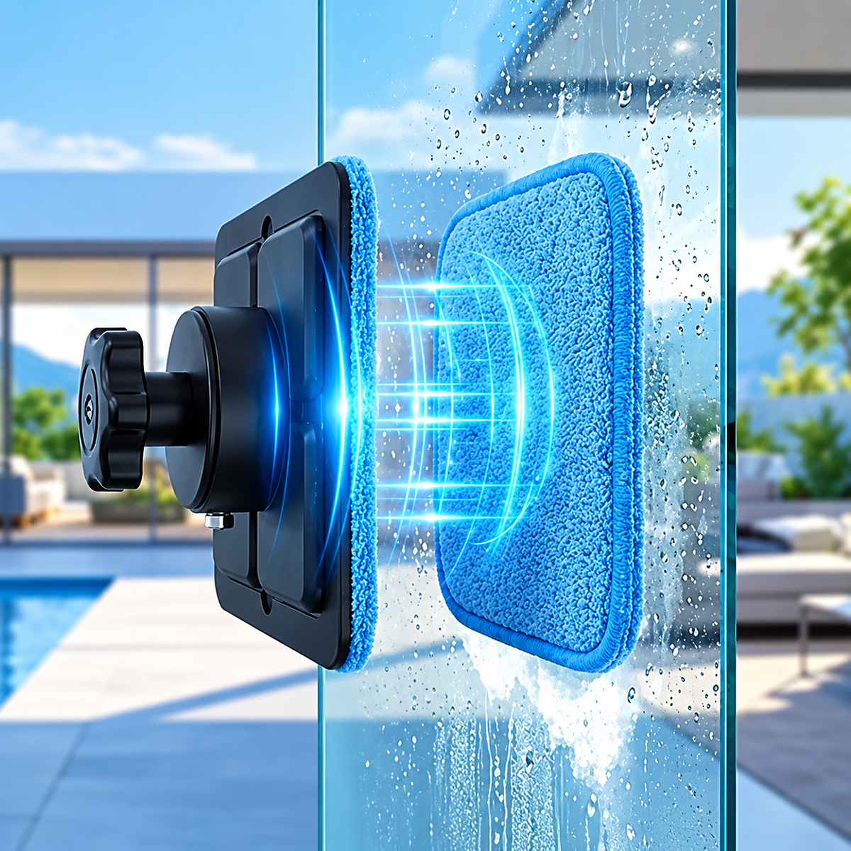 Double-Sided Magnetic Window Cleaning Kit