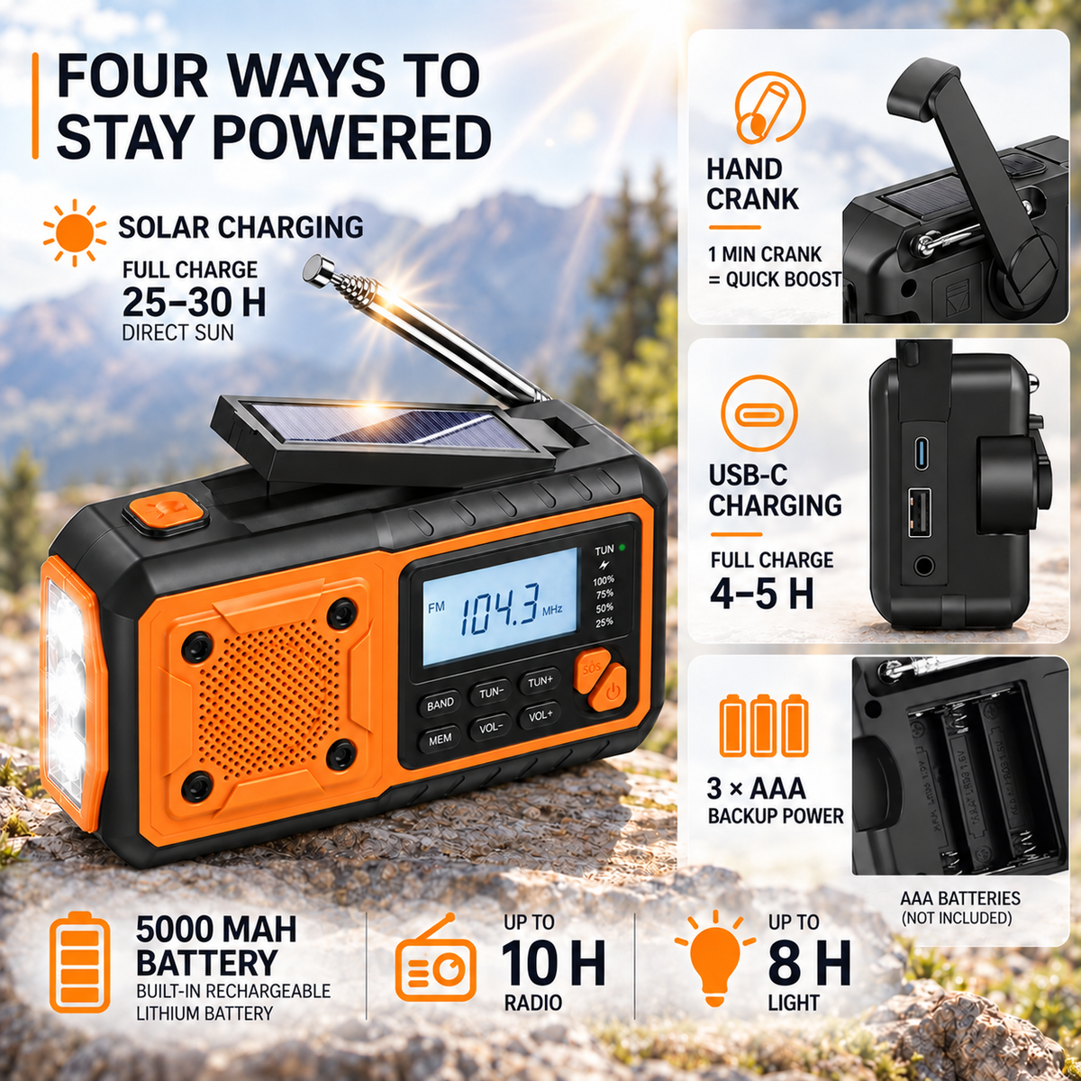 Celrien | Solavox Portable Emergency Crank Radio