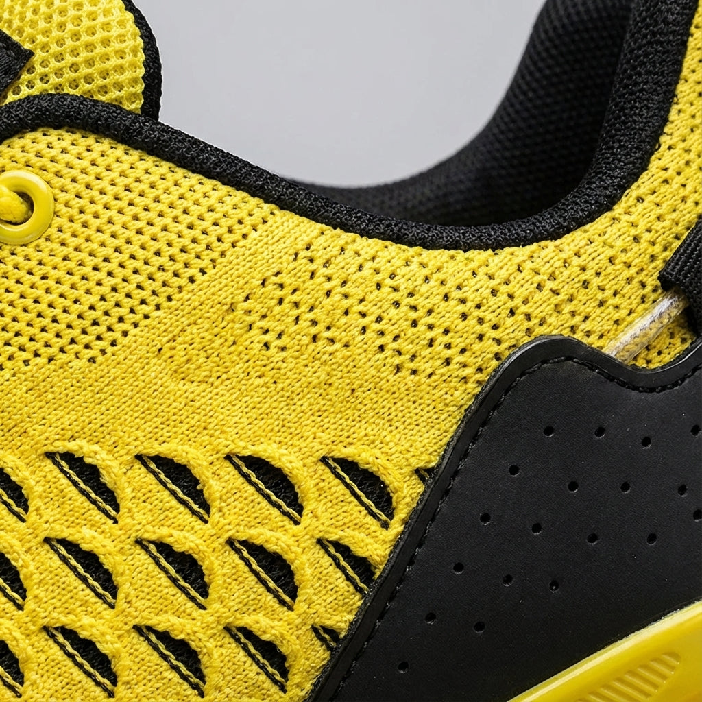 Lightweight breathable running shoe with responsive cushioning and knit upper
