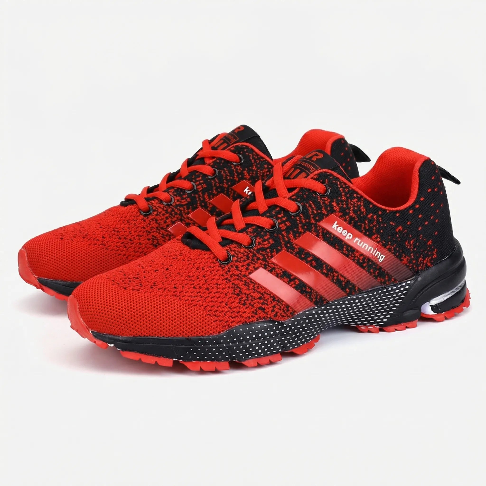 Lightweight running shoe with breathable mesh upper and padded sole