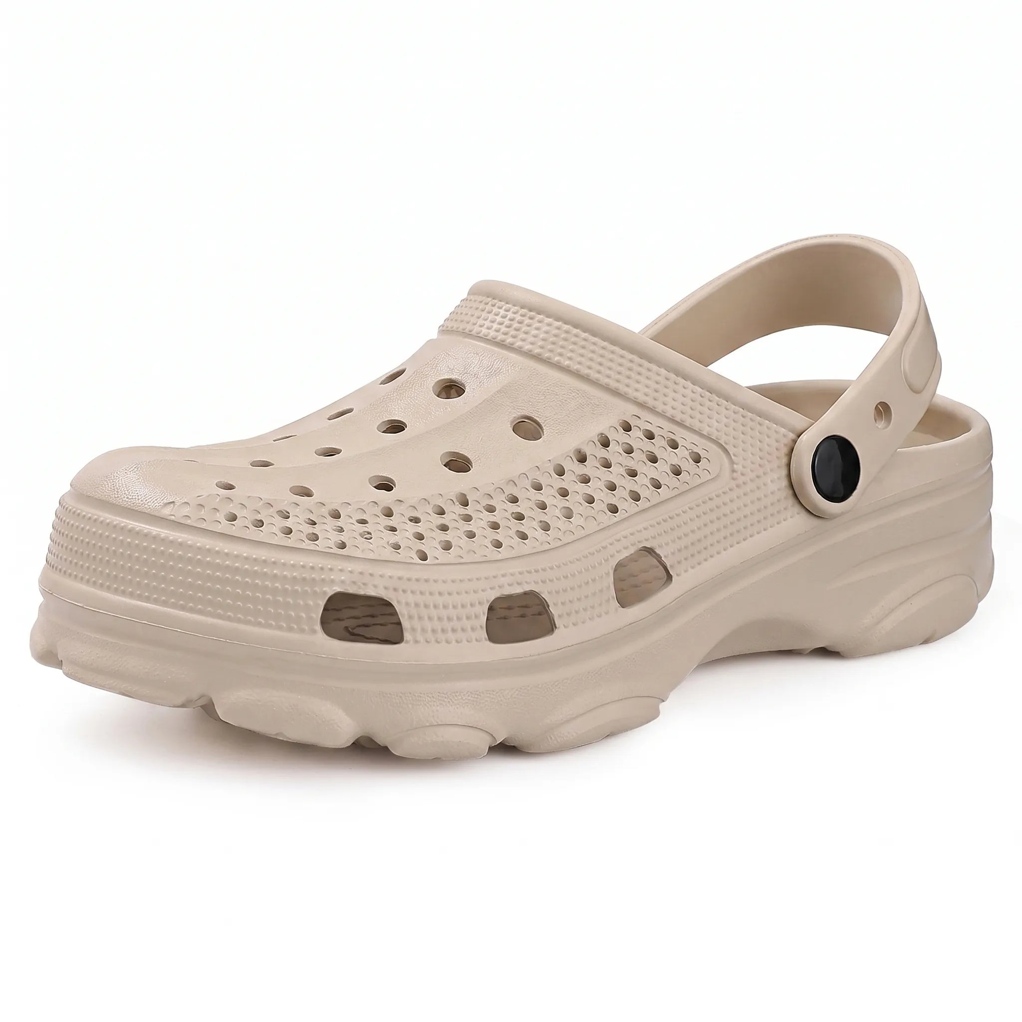 Men's breathable garden clogs with perforated design and slip-on style