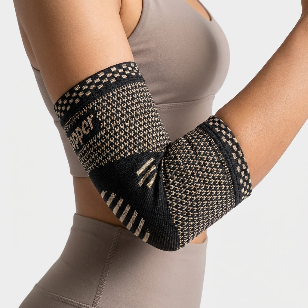 Compression ankle support sleeve with targeted compression for pain relief