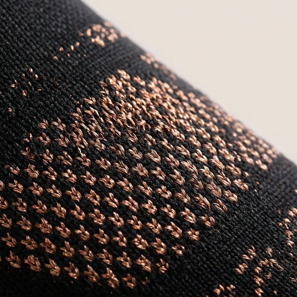 Compression ankle support sleeve with targeted compression for pain relief