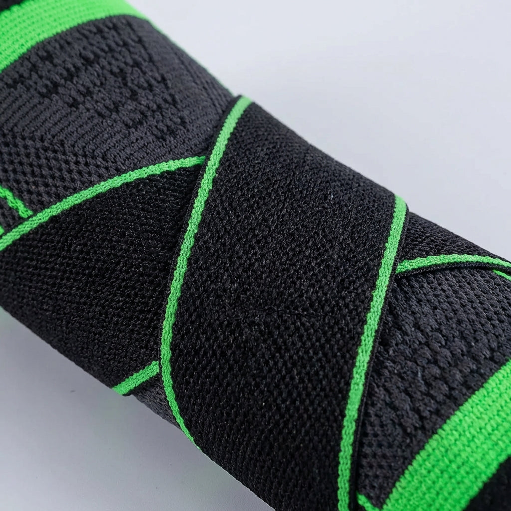 Adjustable ankle compression sleeve with wraparound strap support