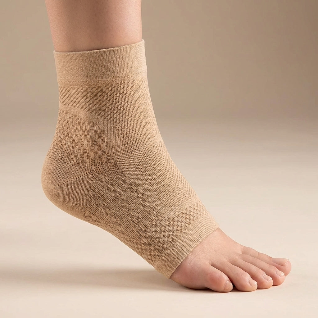 Breathable ankle compression bandage for pain relief and support