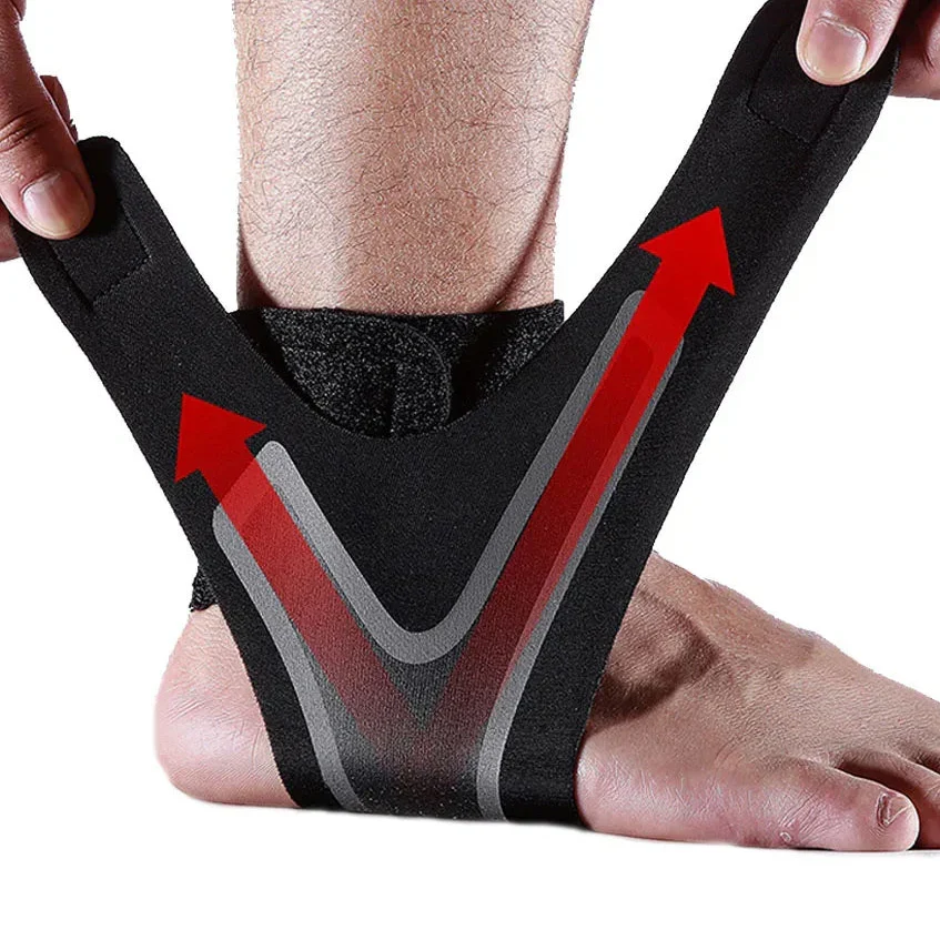 Adjustable ankle brace with low-profile design for stability