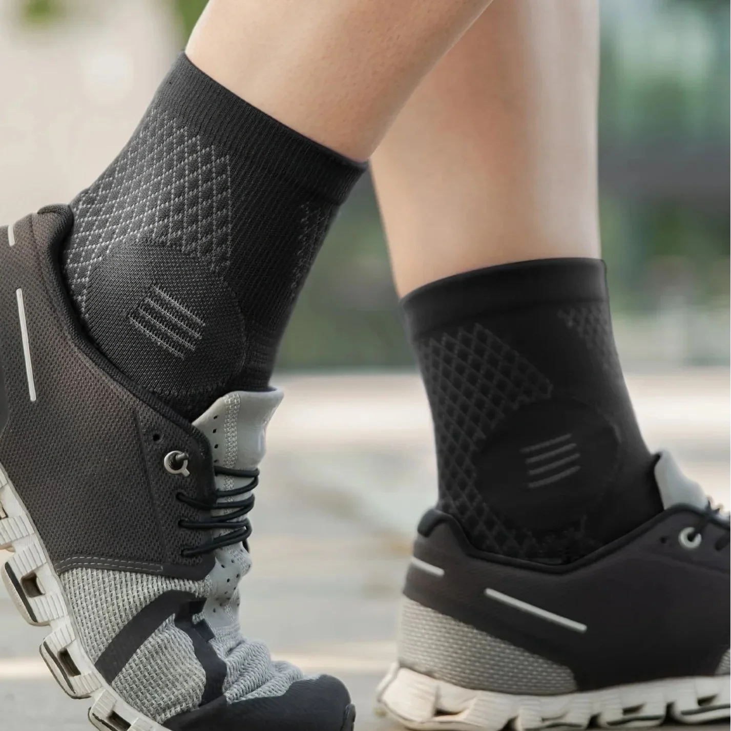 Open toe ankle compression wrap with arch support for swelling relief