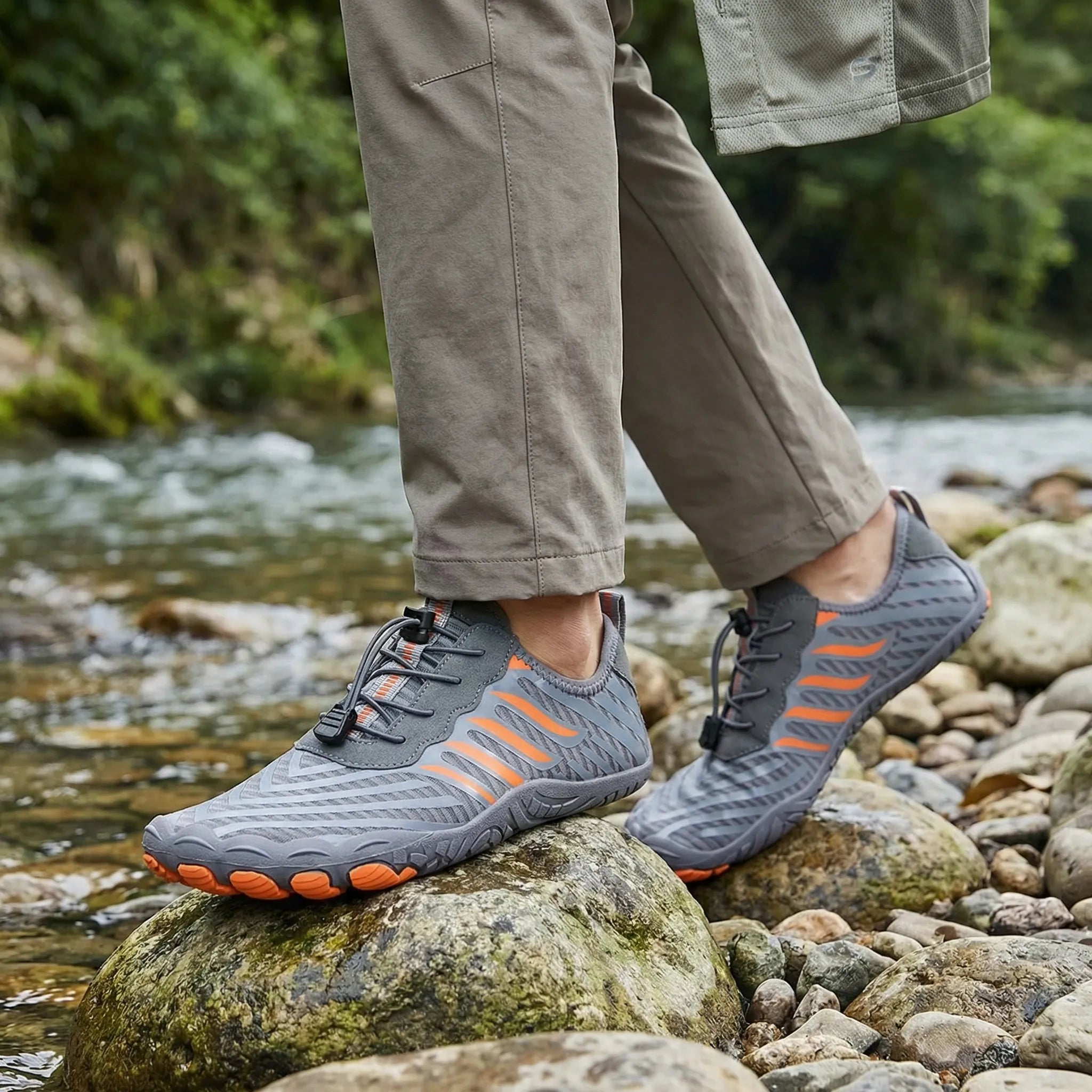 Quick-dry amphibious barefoot shoes with lightweight flexible sole