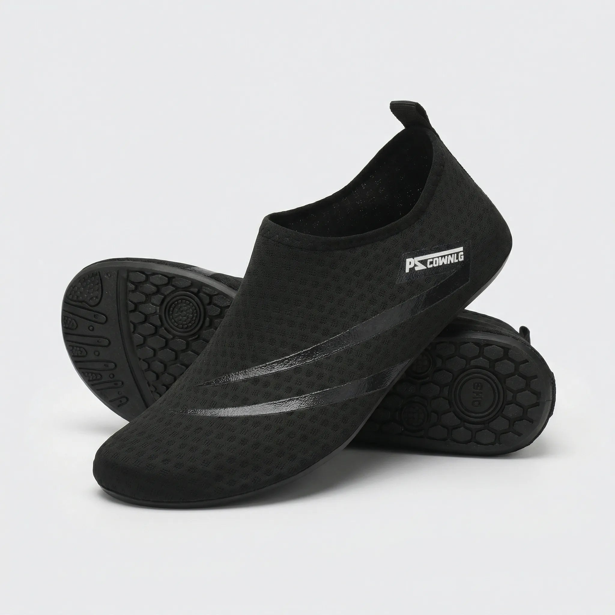 Slip-on water shoes with non-slip sole and quick-dry design