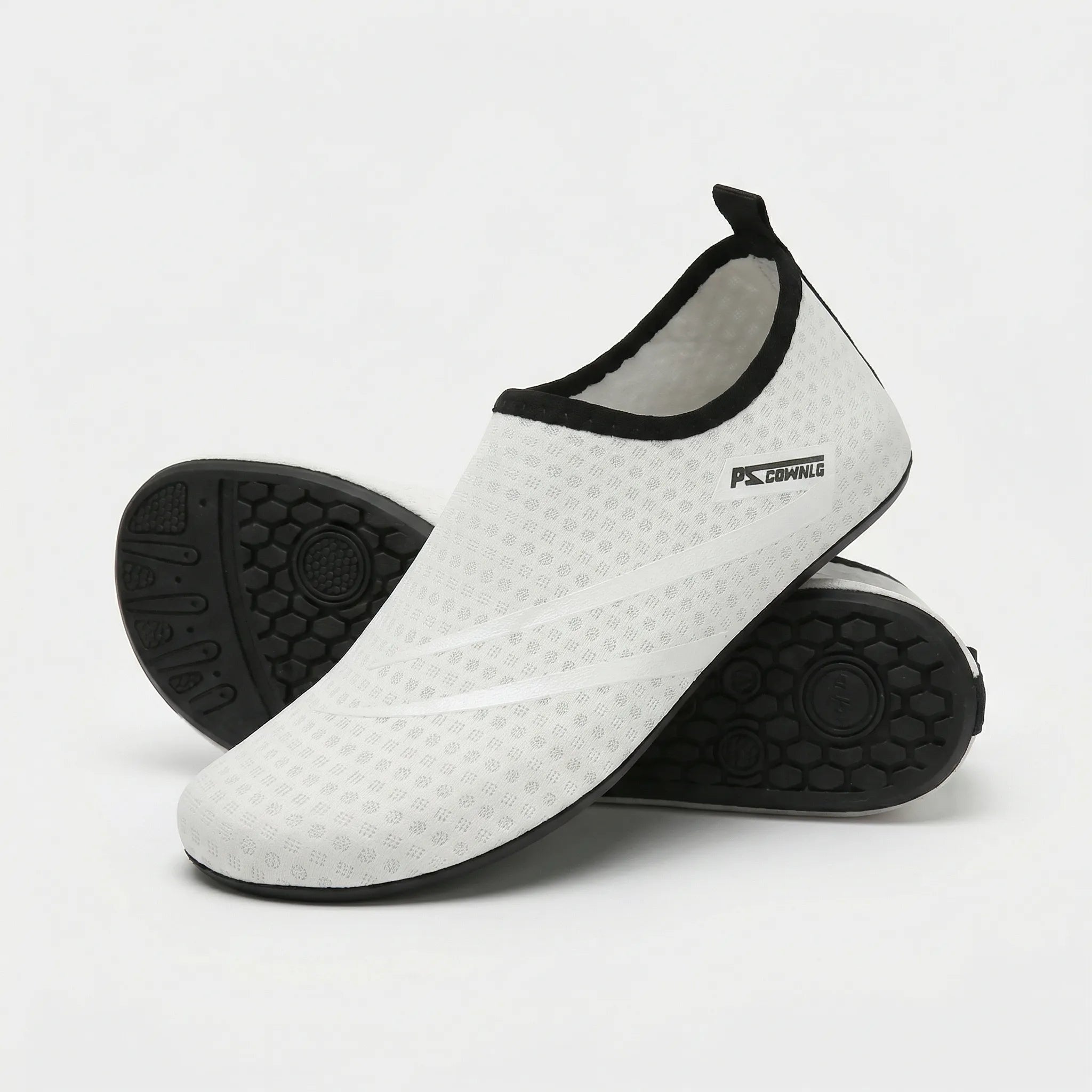 Slip-on water shoes with non-slip sole and quick-dry design