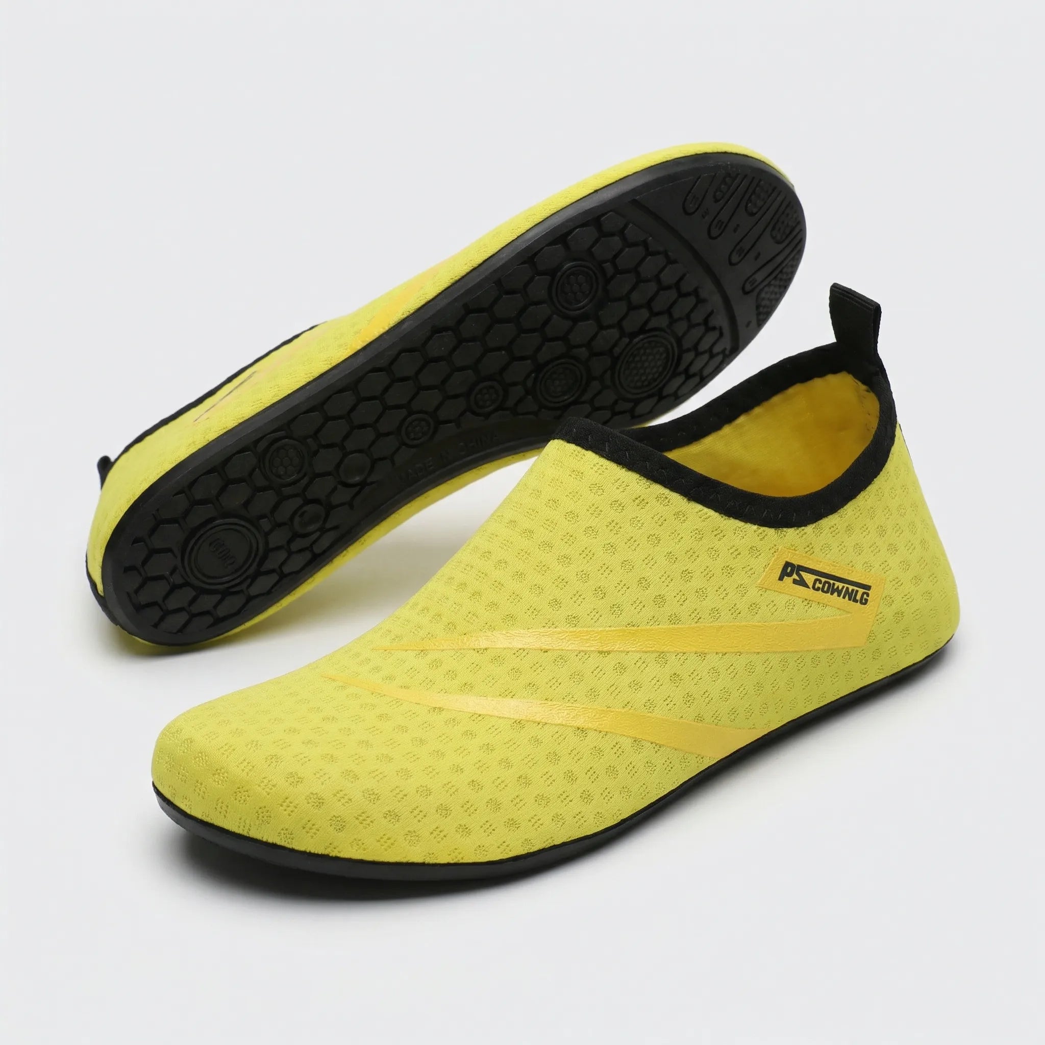 Slip-on water shoes with non-slip sole and quick-dry design