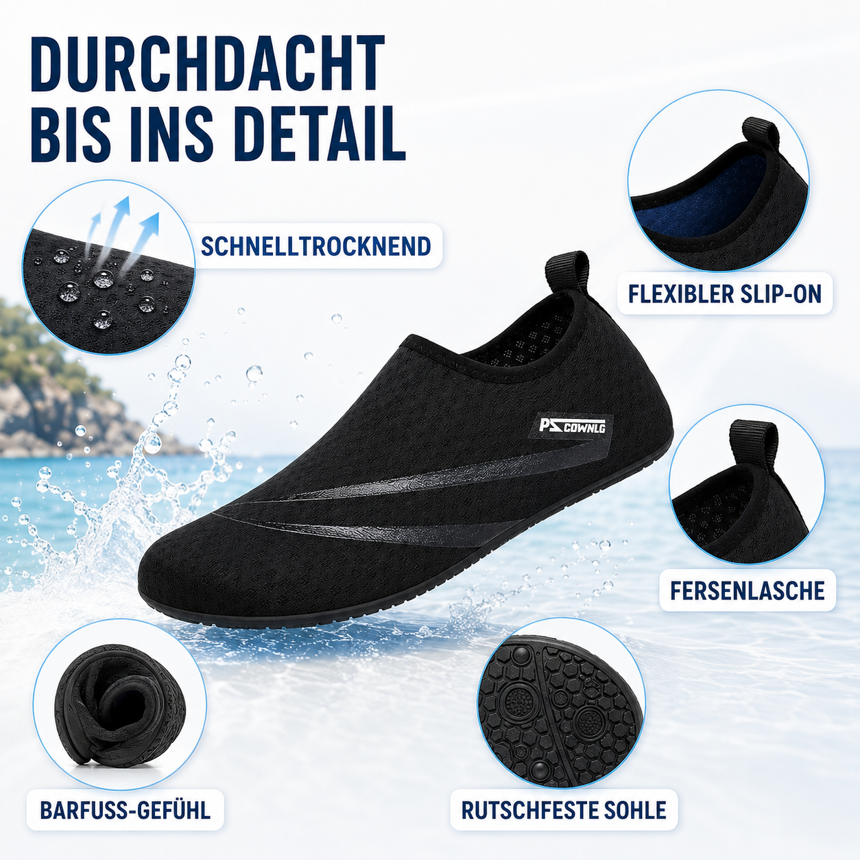 Celrien | Aquavex Slip-On Barefoot Water Shoe