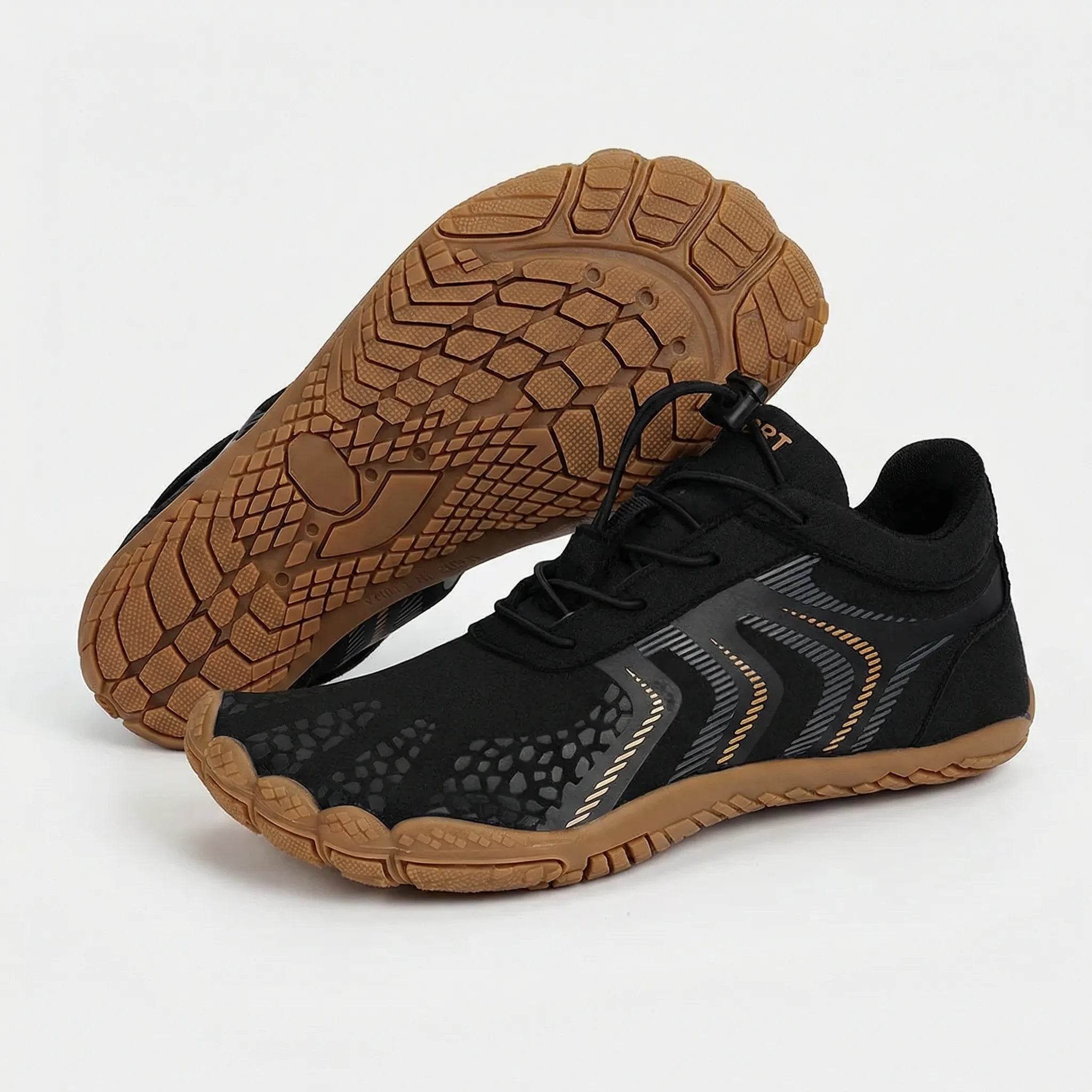 Unisex barefoot water shoes with quick-drying construction and wet-surface grip