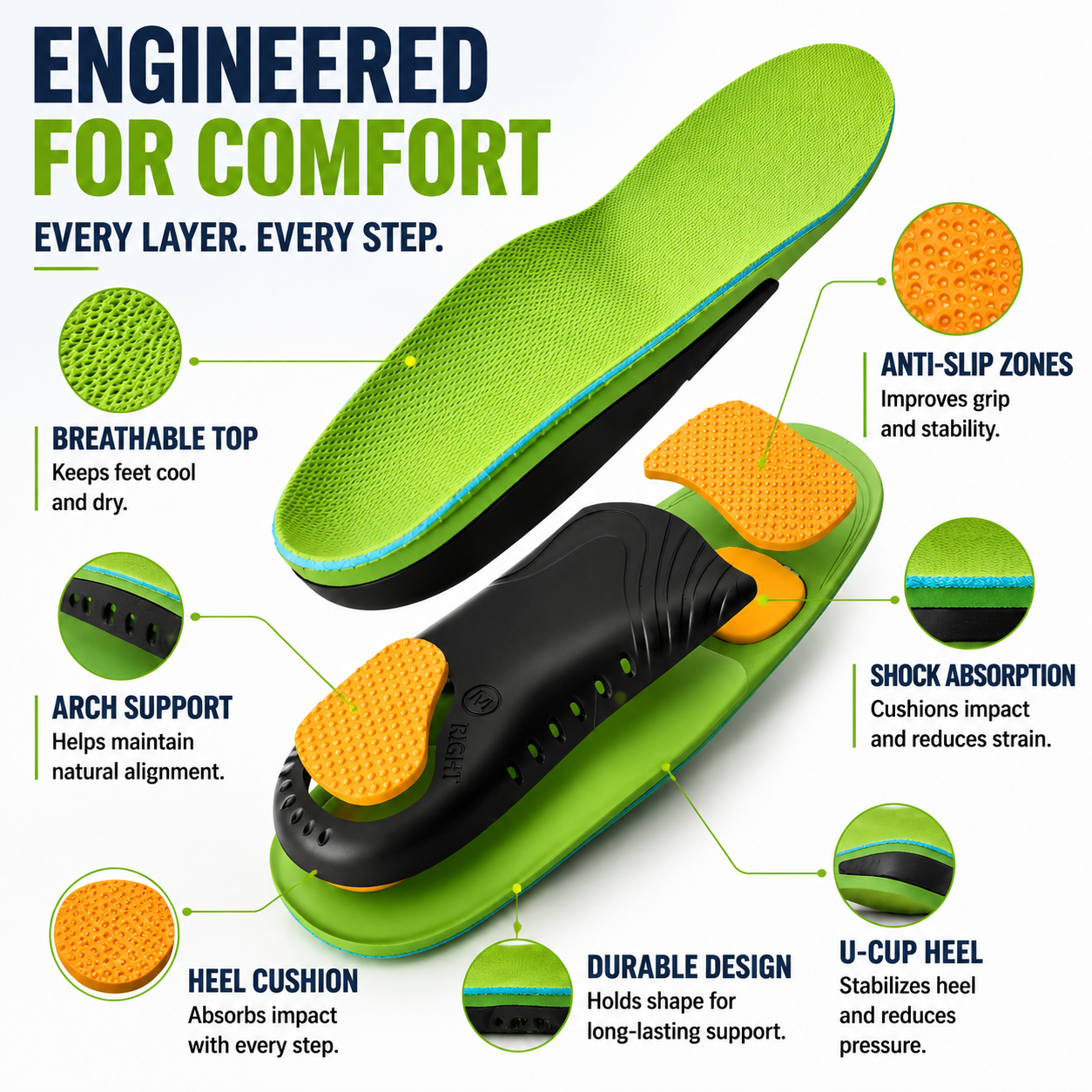 Celrien | Arcynor Contoured Arch Support Insole