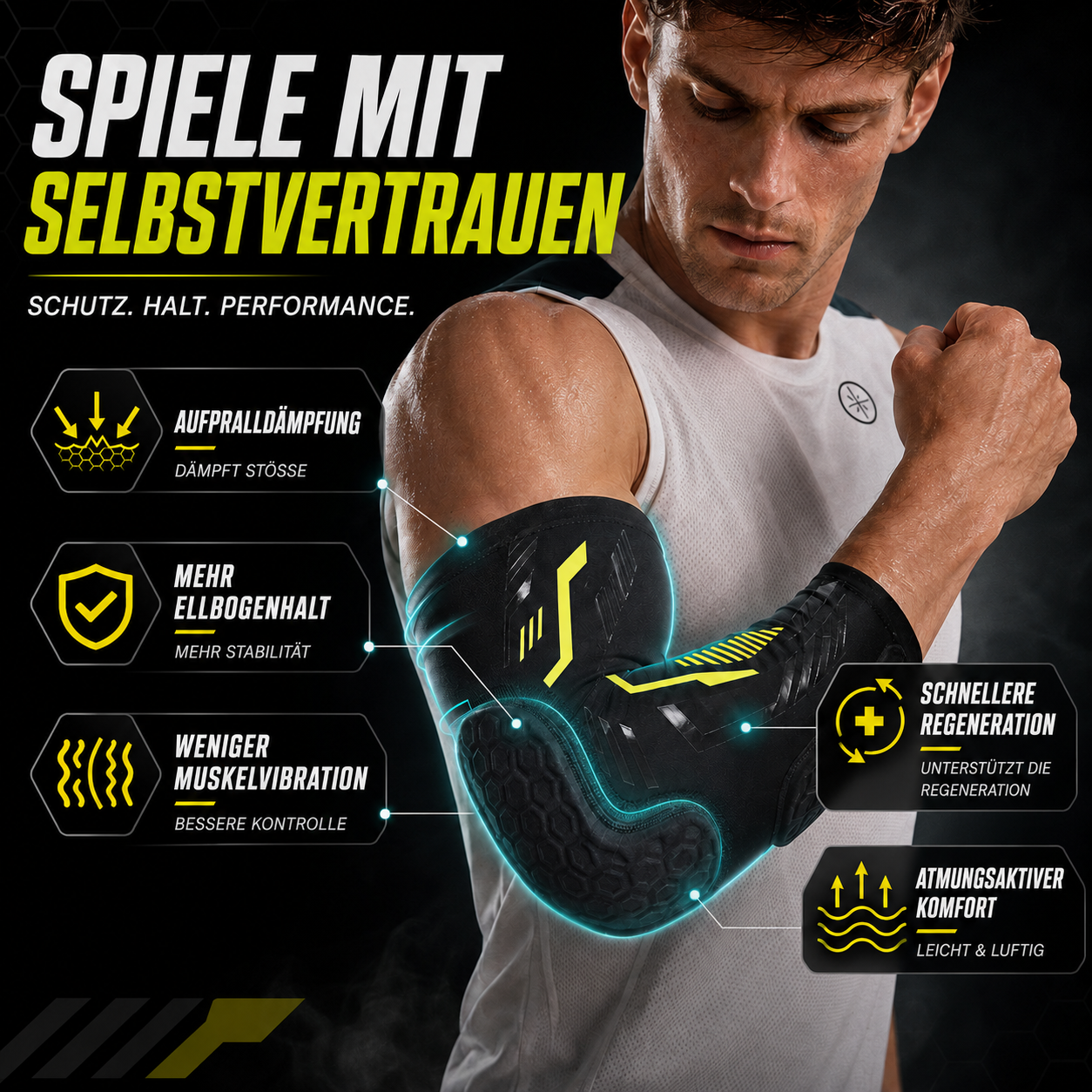 Celrien | ArmoraGuard Padded Compression Elbow Brace