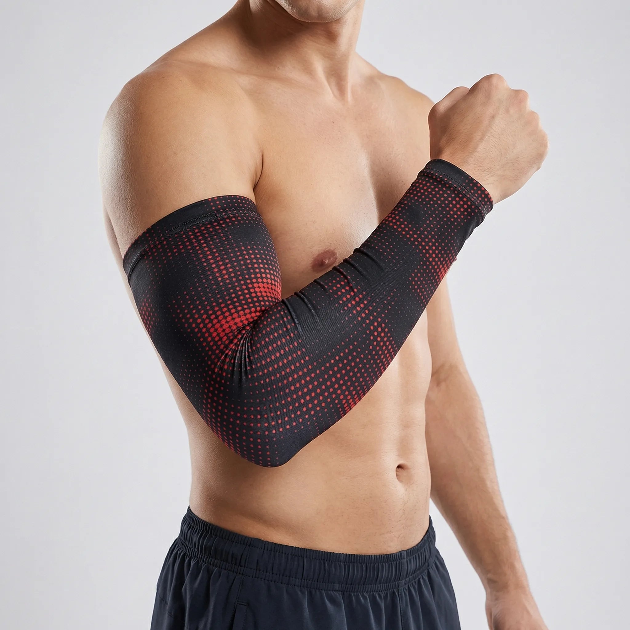 Full length cooling compression arm sleeve with sun protection