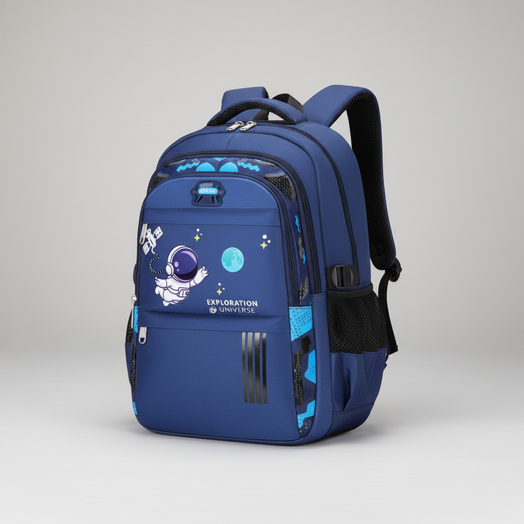 Kids school backpack waterproof with padded back and ergonomic shoulder straps