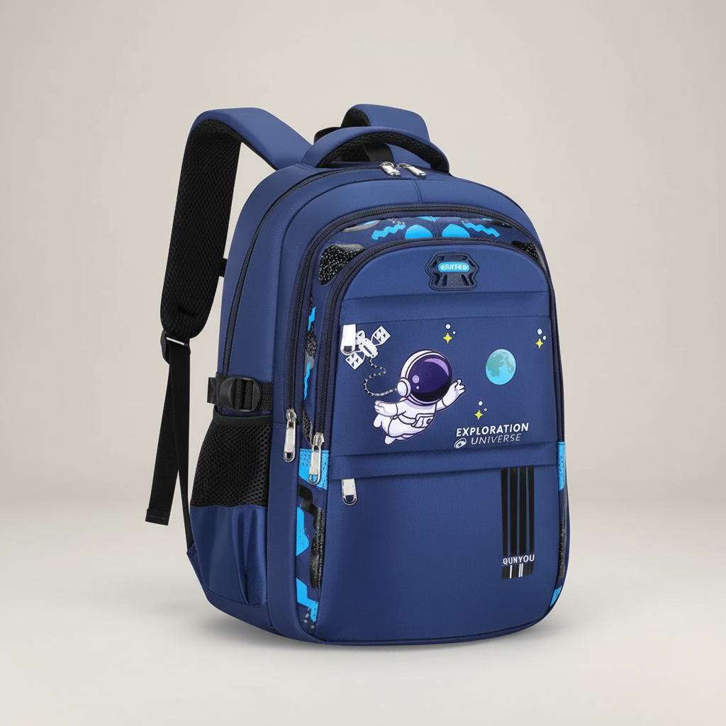 Kids school backpack waterproof with padded back and ergonomic shoulder straps