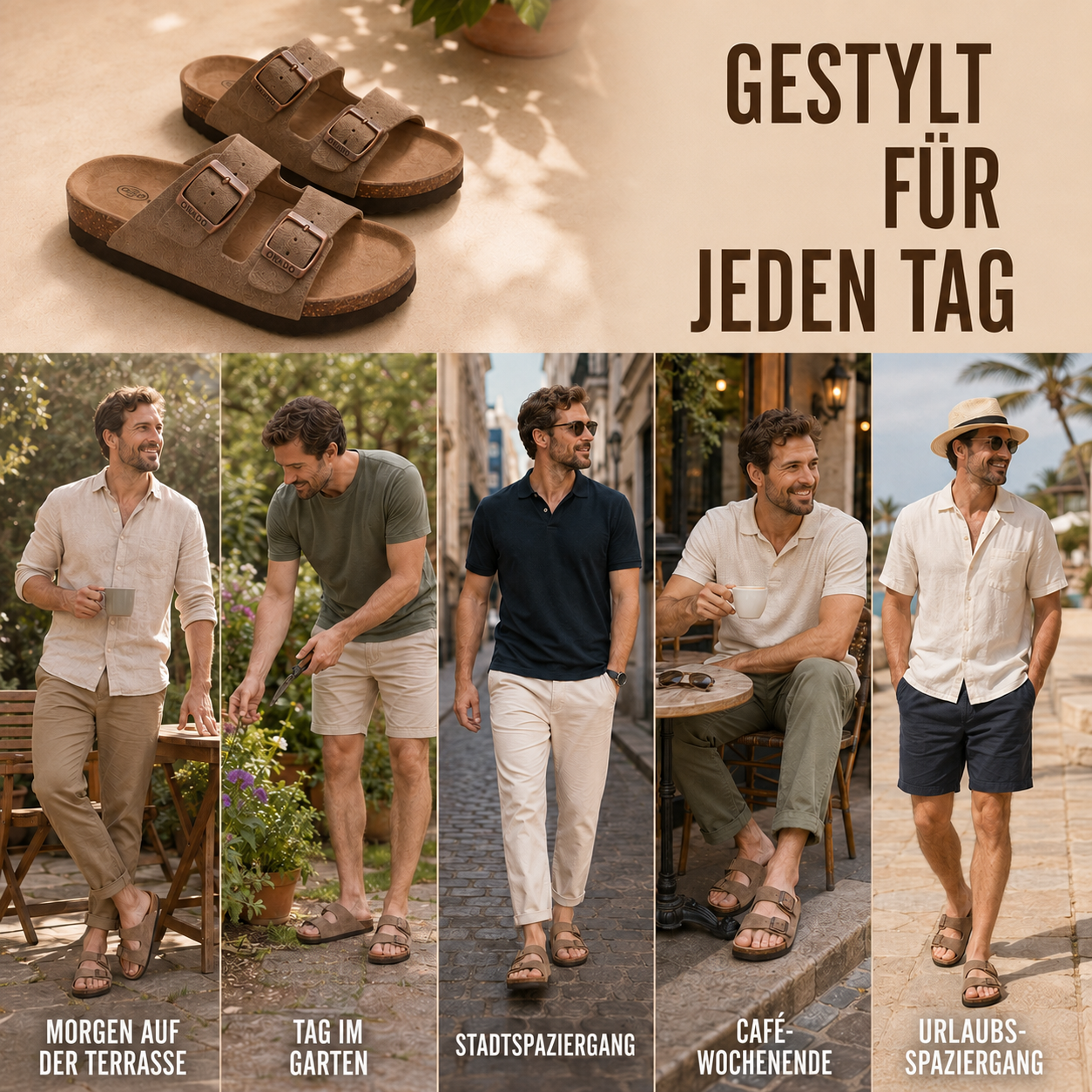 Celrien | Aurisol Two-Strap Slip-On Sandals