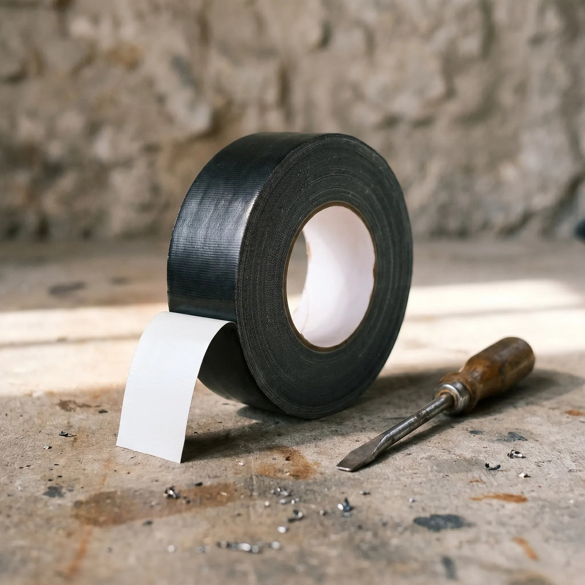 Heavy-duty duct tape waterproof single-sided adhesive no residue