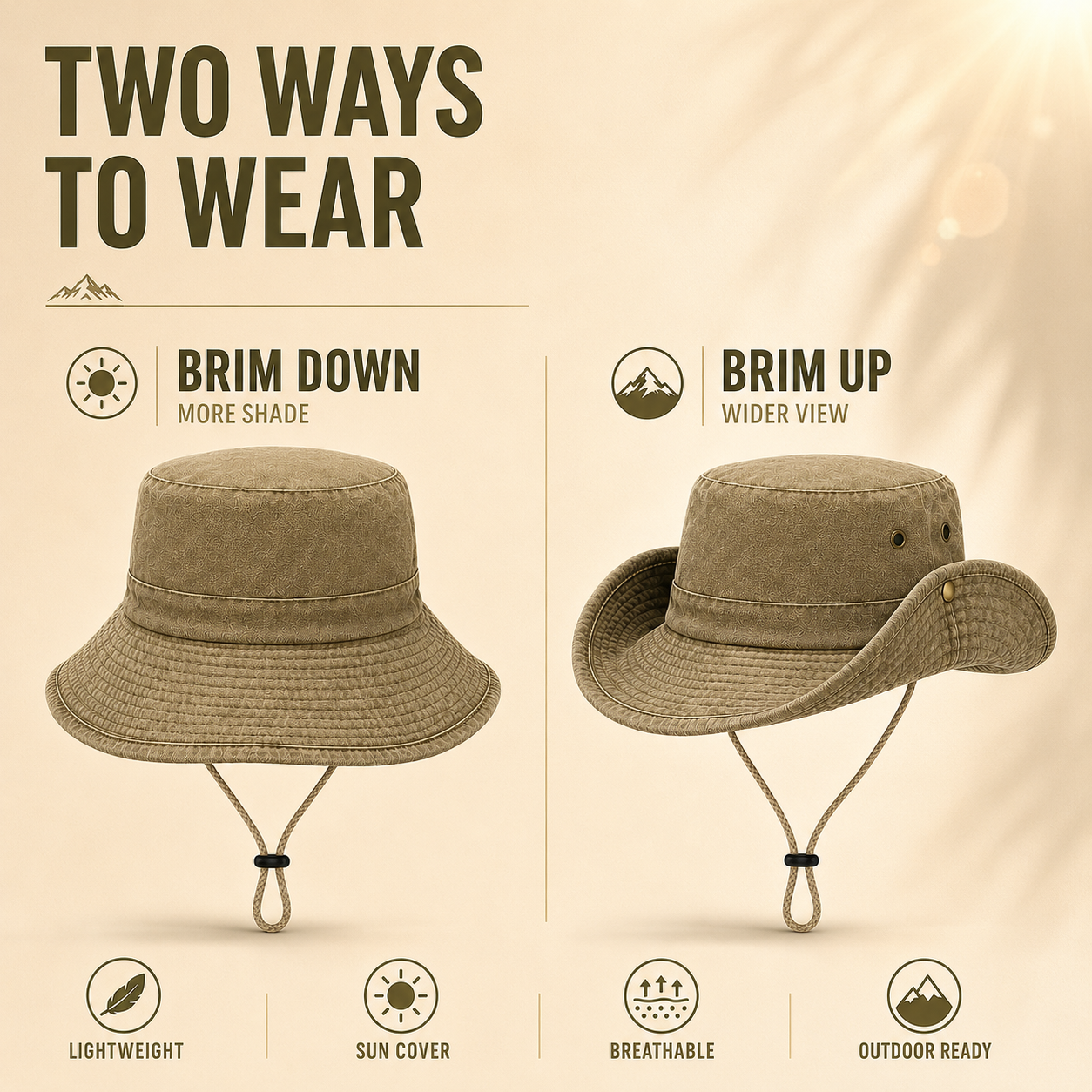 Celrien | Brimlow Unisex Flat-Top Solid Bucket Hat
